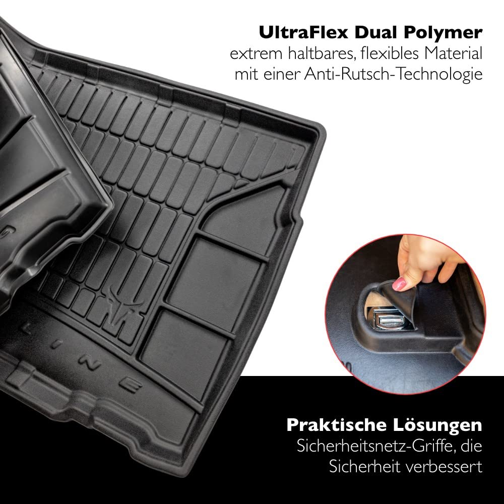 FROGUM ProLine 3D Alfombrilla Exclusiva de Goma cubeta Maletero para Ford Focus IV Desde 2018 | Práctico Organizador | Los Bordes más Altos | Al Tamaño