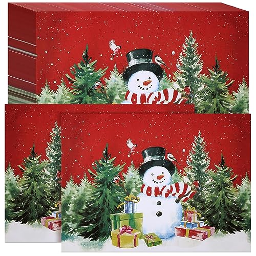 Lallisa 100 Stück Weihnachtliche Schneemann-Papier-Tischsets, 35,6 x...