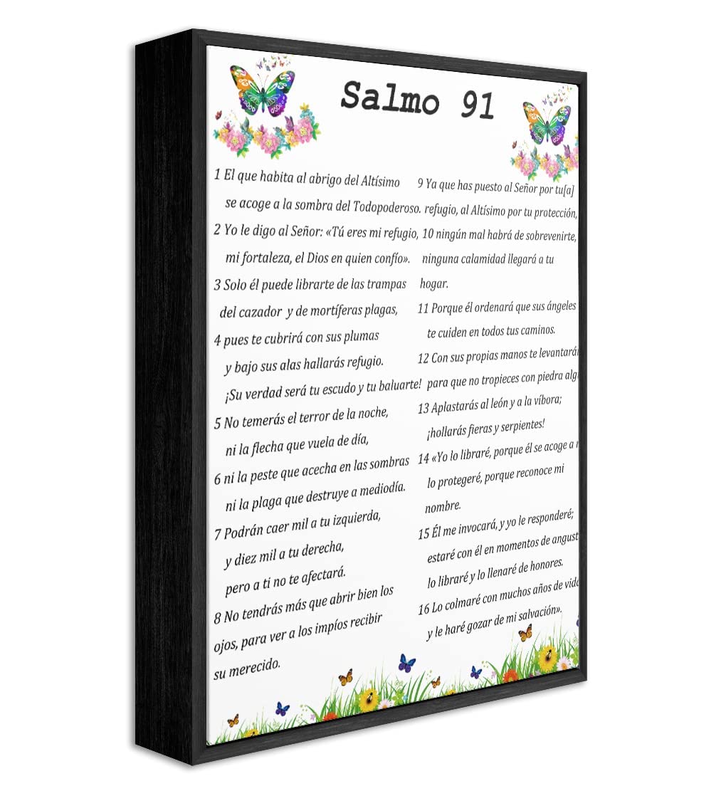 Buy Salmo 91 En Español Para Pared with Floater Frame, Psalm 91 Wall
