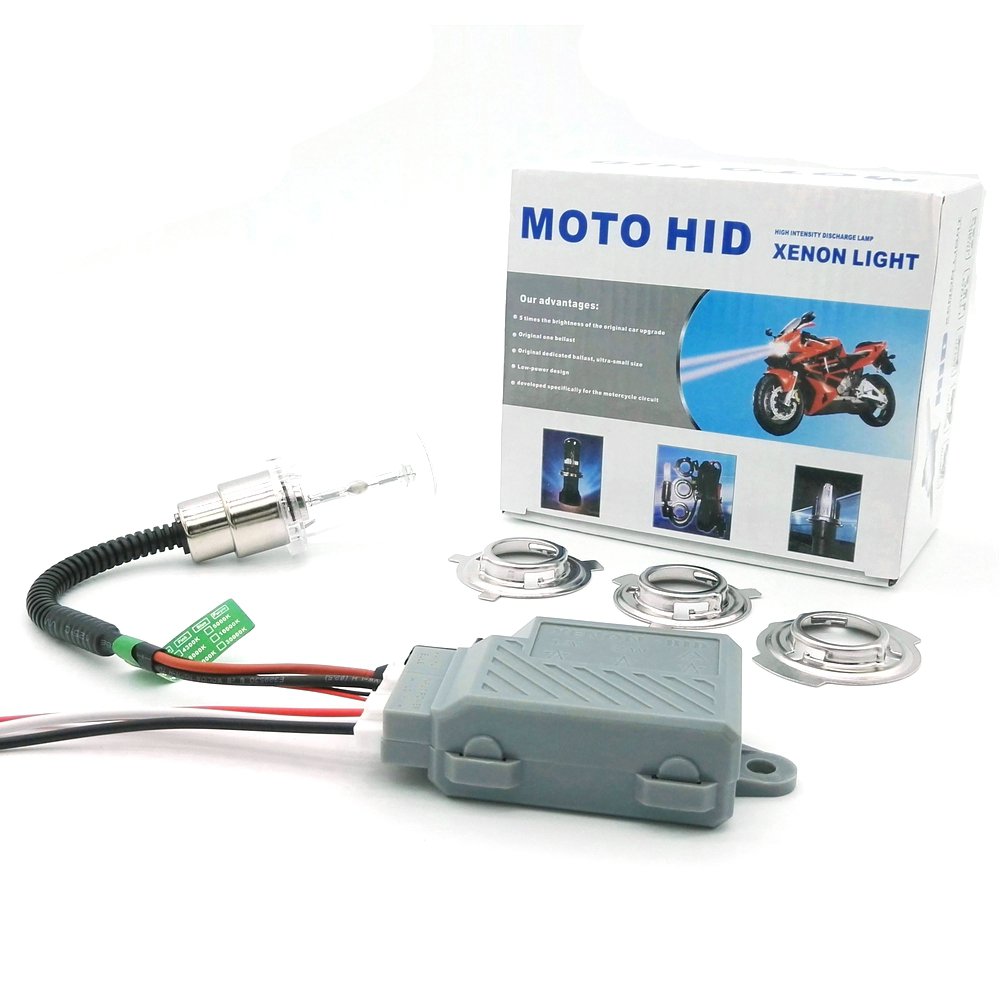 Heinmo 35W Motorcycle Headlight Hi/Lo Beam HID Conversion Kit Bi-Xenon HID For Yamaha (10000K)