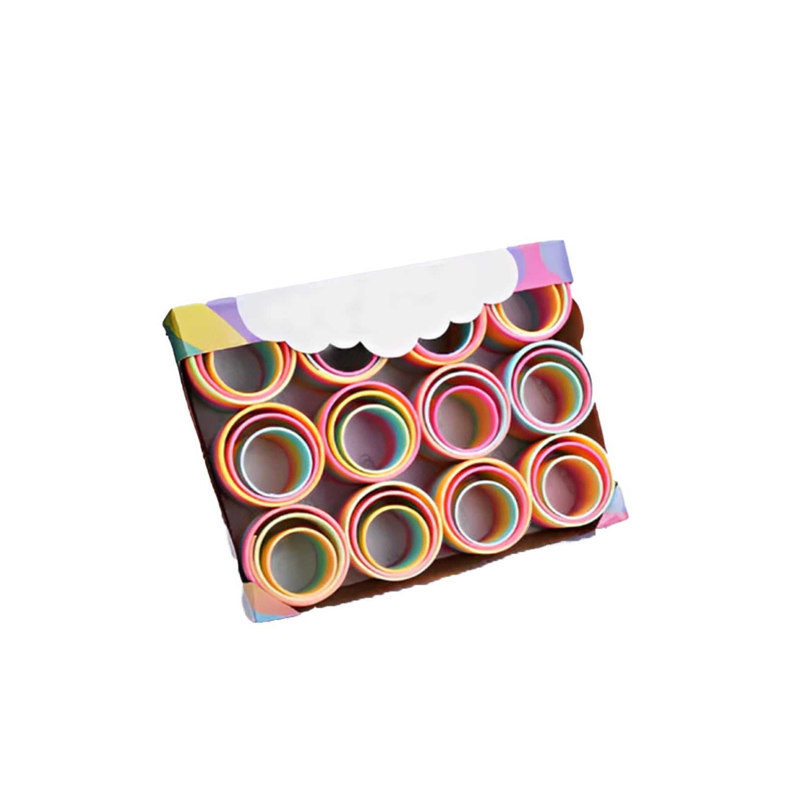 SDMAX Rainbow Spring Kids, Neon Colors, Rainbow Magic Fidget Toys, Bouncy Slinky Toy, Portable and Lightweight, Expandable Magic Spring, Plastic, Best Birthday Gift (9 Pcs)