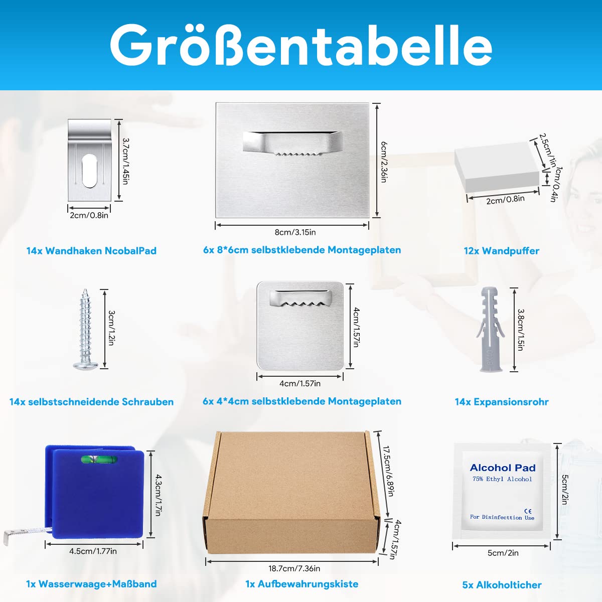 DB3 - Dibond Self-adhesive Panel Hanger, Pair, 3kgs Each – Picture