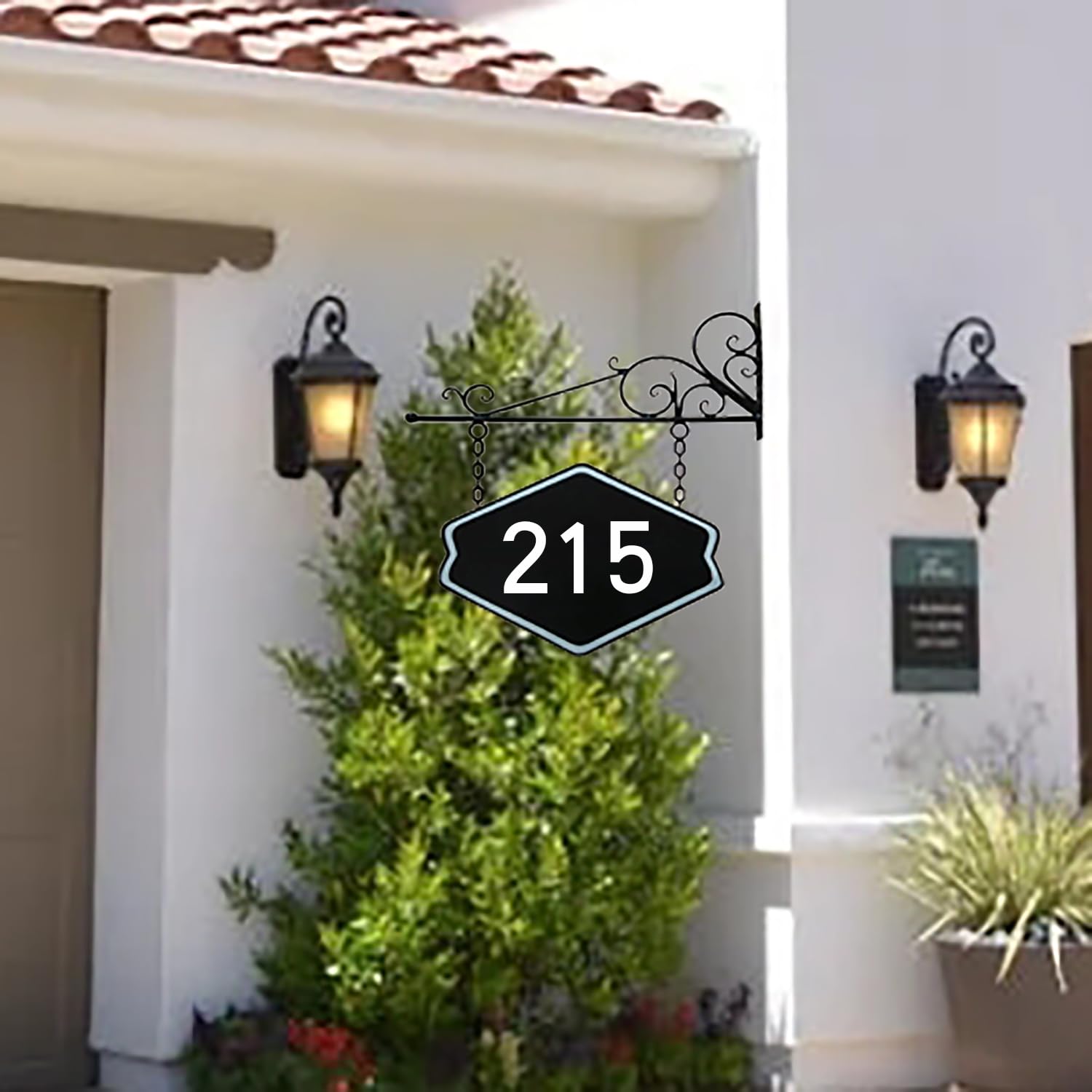 Letrero de Dirección Personalizado Con Soporte de Pared, Placas de Dirección de Casa de Hierro, Letrero de Dirección Con Tornillos, Letreros Colgantes Metal Para Casa, Agregar Texto de Doble Cara