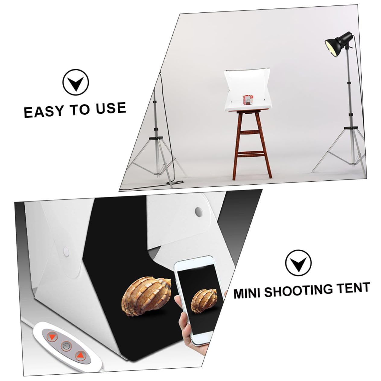 Alipis Boîte à Lumière Photo Portable 40cm en PVC et Polyester LED Réglable, Anti-Ombres et Reflets, Tente Photo pour Petits Produits et Chaussures