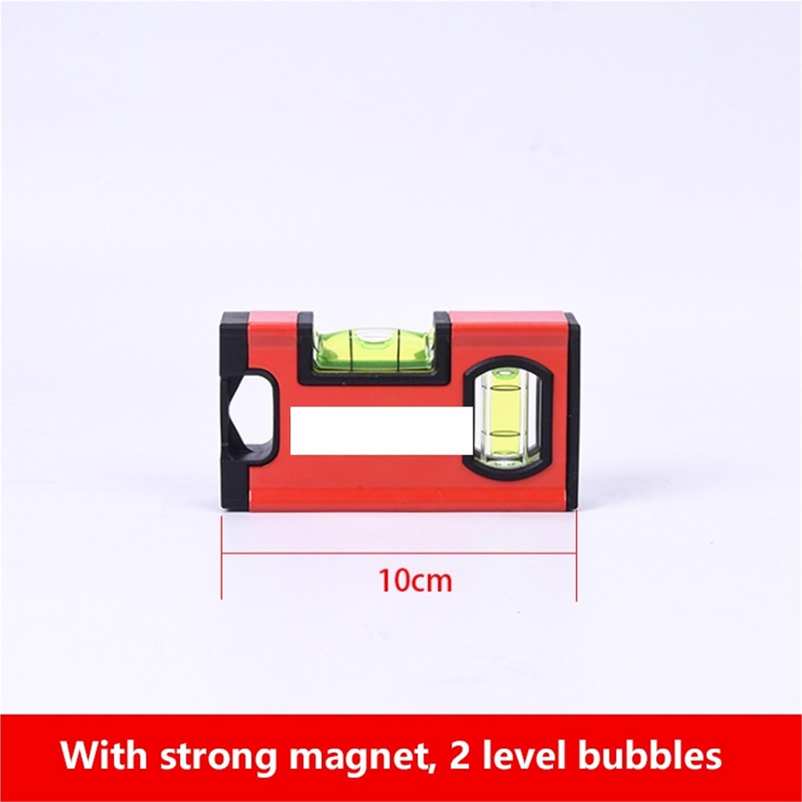 1 x przenośna poziomica magnetyczna 10/20 cm, narzędzie poziomujące do precyzyjnej konstrukcji aluminiowej, miernik poziomu bąbelkowego (10 cm-2 poziomy)
