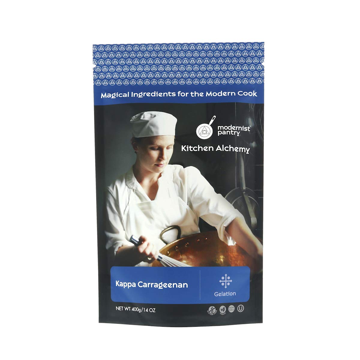 Pure Refined Kappa Carrageenan ⊘ Non-GMO Vegan OU Kosher Certified - 400g/14oz (The original recommended for Vegan Cheese)