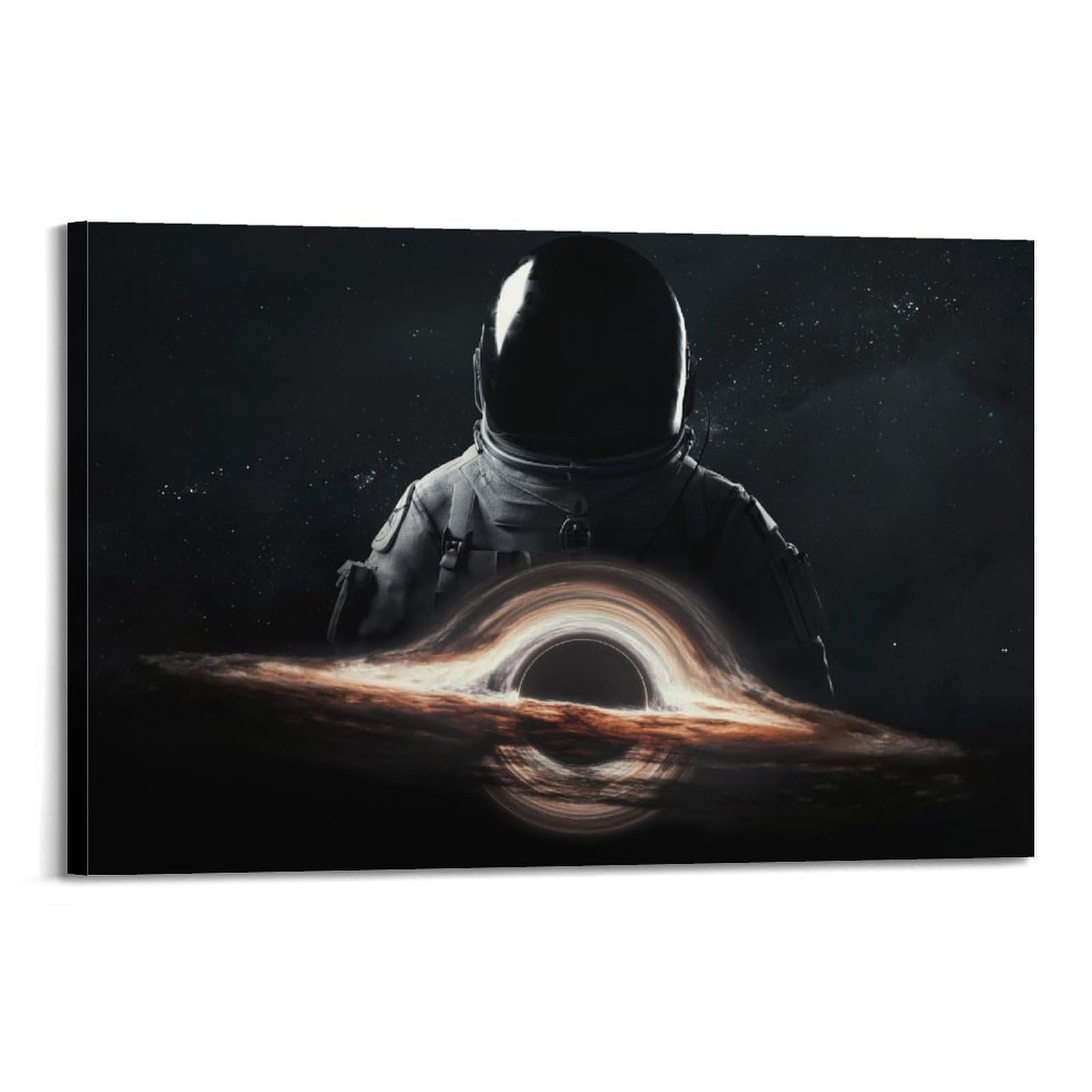 OKAHYS Black Hole Poster Astronaut Wormhole Artwork Decorative Painting Canvas Wall Artworks Picture 08x12inch(20x30cm)