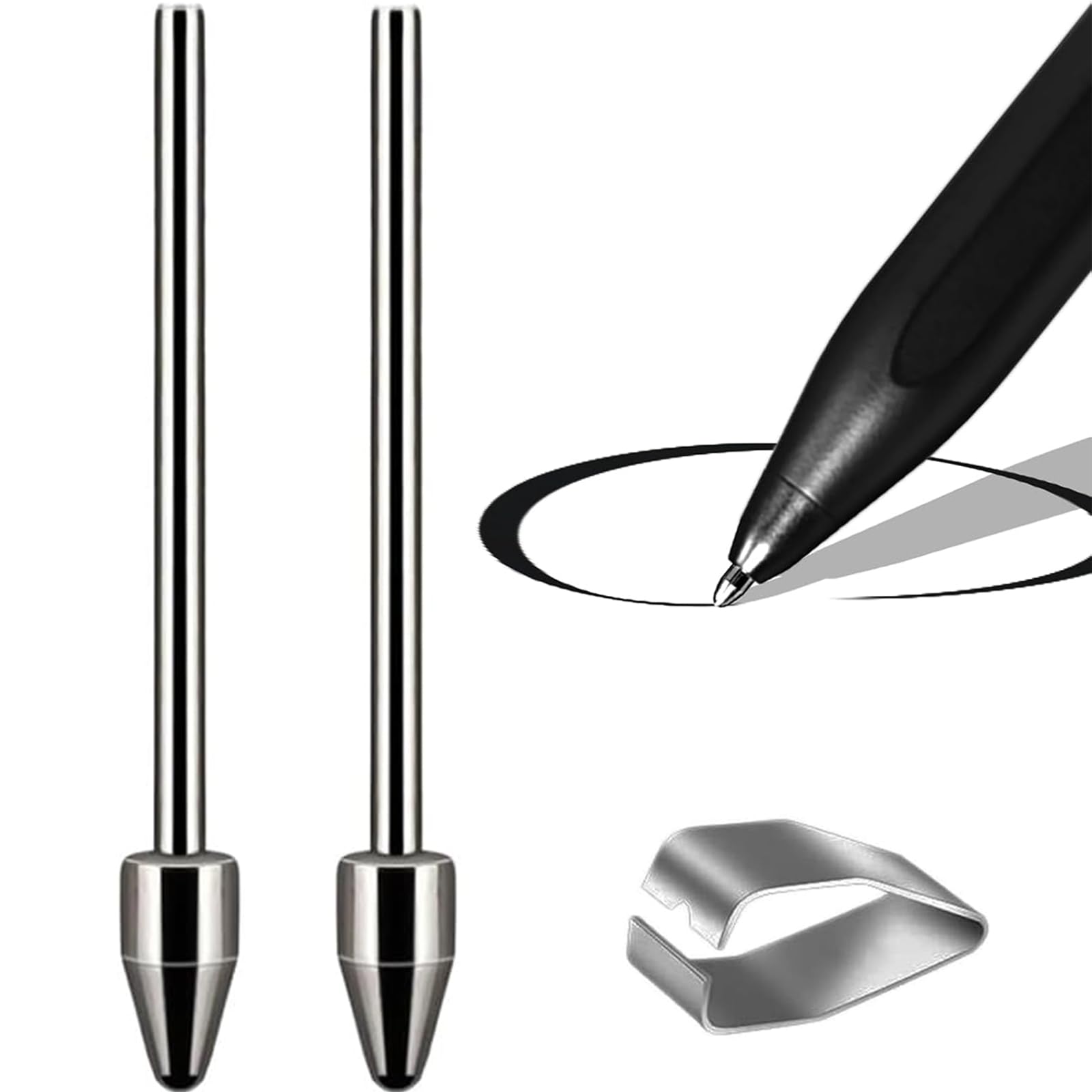 FENDOUNIU Replacement Stainless Steel Pen Tips, Compatible for Remarkable 2 Paper Tablet, for Galaxy Note10/20/Tab S6 Lite/S7/S8/S8 ultra/S9/S9 ultra/S24U/S23U/S22 ultra S Pen (2PCS)