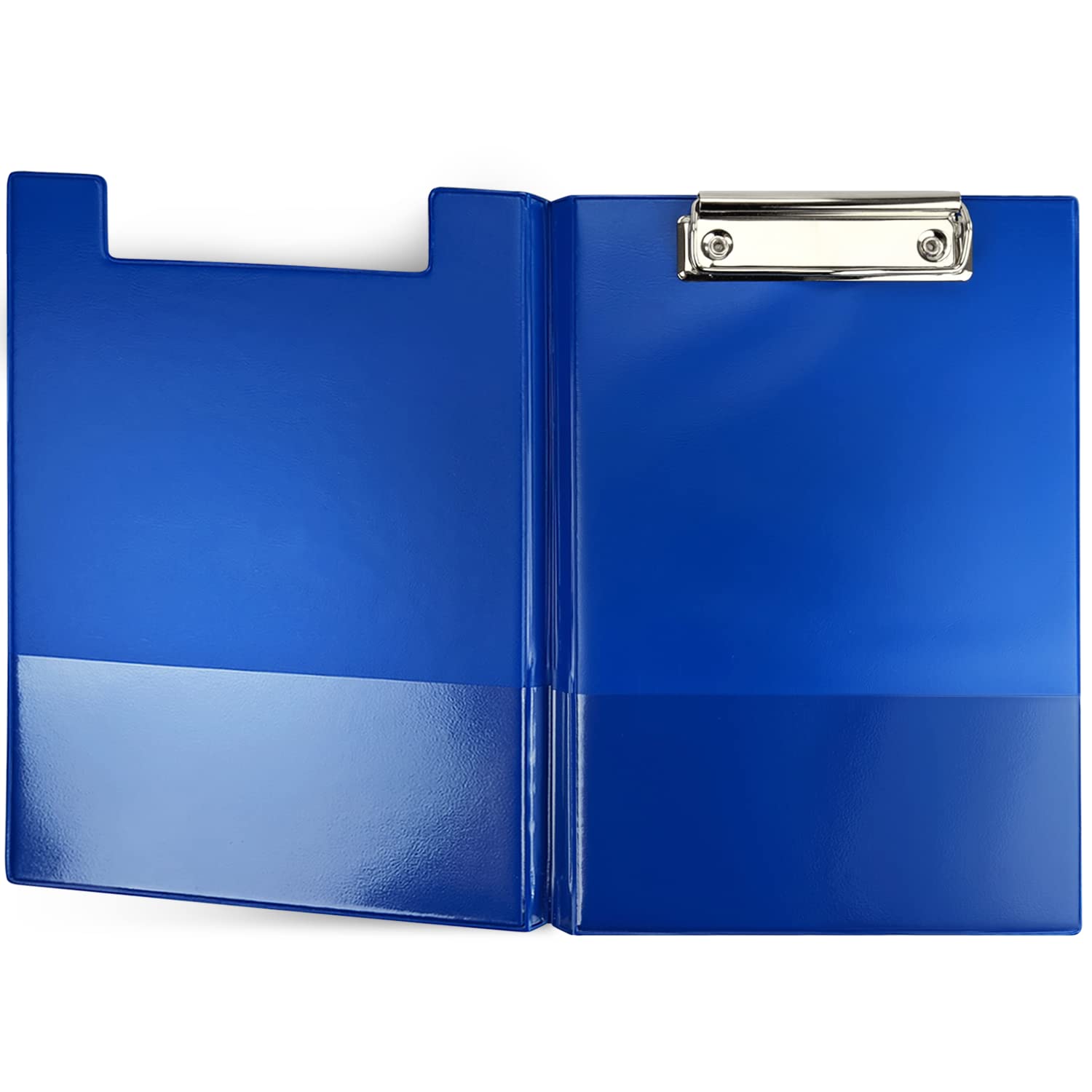 Netuno Clipboard Folder A5 with Clip Blue Clipboard DIN A5 with Lid Writing Board with Metal Clip Hard Plate Plastic Writing Pad Clipboard DIN A5 Document Holder Pack of 1 โ image 1
