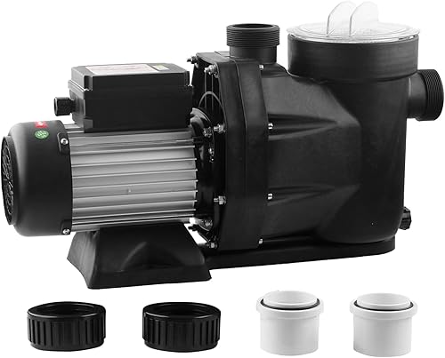 Miniatura 12 de Bomba de piscina sobre el suelo/enterrada, bomba de piscina de 2HP 6900 GPH autocebante potente para piscinas de 15,000-31,000 con cesta filtrante,