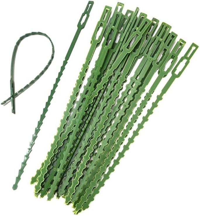 WWART 50/100 PCS Plastic Plant Ties Reusable Fastener Greenhouse Grow Kit for Garden Tree Vines Climbing Multi Function Clip Outdoor (Color : 50pcs, Size : 13cm)