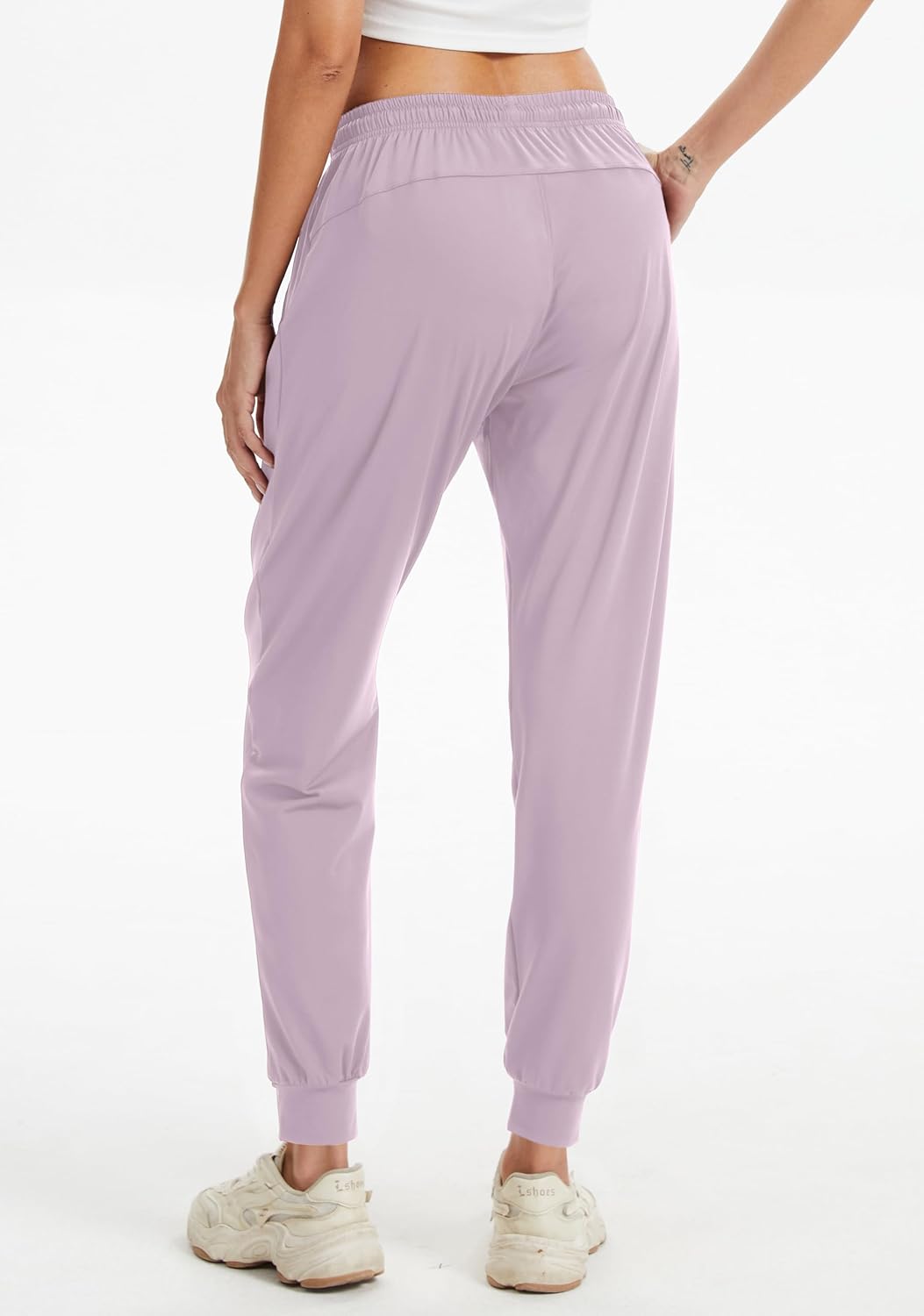 Women's Joggers Pants with Zipper Pockets Tapered Athletic Running Sweatpants for Women Yoga Golf Lounge - Image 4