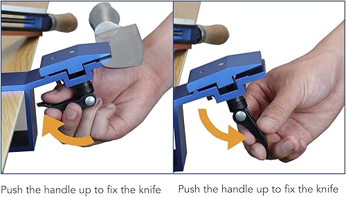 Miniatura 7 de Sistema de afilador de cuchillos de cocina con 6 piedras de afilar, diseño de giro de 360, ángulo fijo de acero inoxidable, uso doméstico, chef