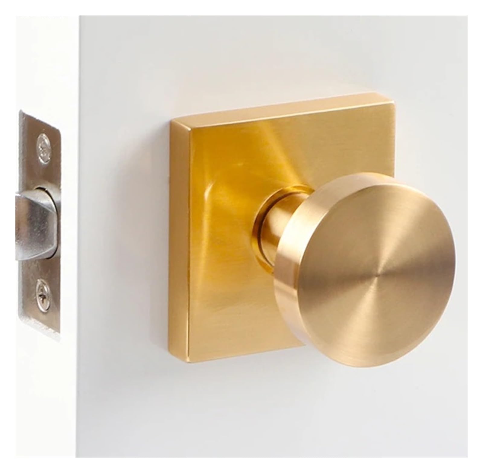 SJLOYNWQ Home Interior Door Locks Bathroom Wooden(Brushed Gold)