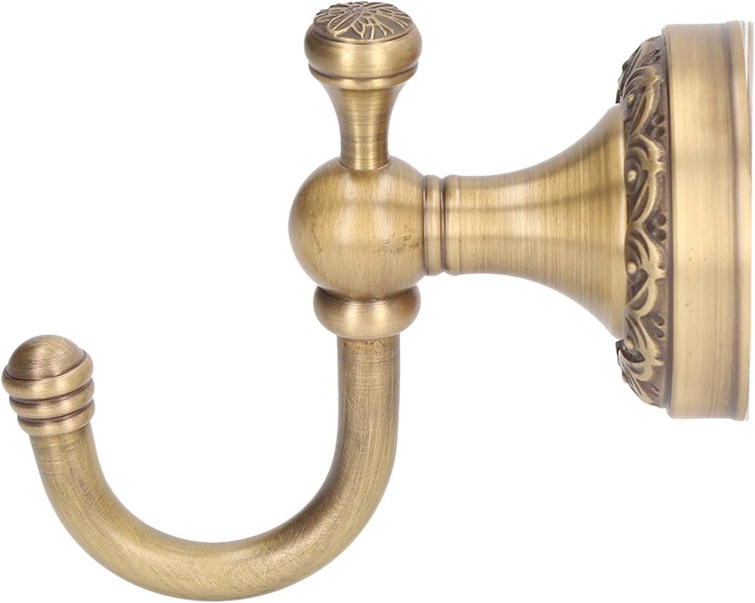 Antique Style Robe Hook, Wall Mounted Coat Hook, Single Prong Copper Stainless Steel Hook with Easy Installation for Bathroom Bedroom, Durable Finish