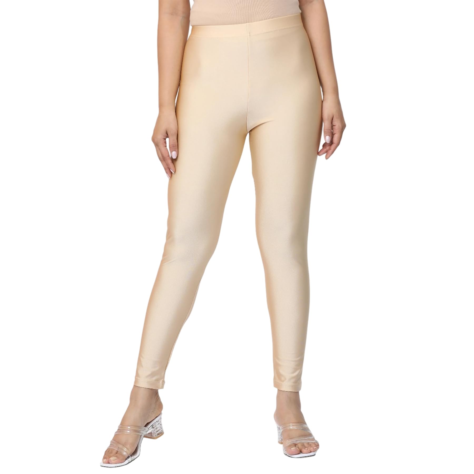 zyara Women’s Nylon Shimmer Leggings | Ankle Length | Slim Fit | Stretchable Spandex Leggings | Shiny Finish | Casual Wear & Special Occasion-picture-22