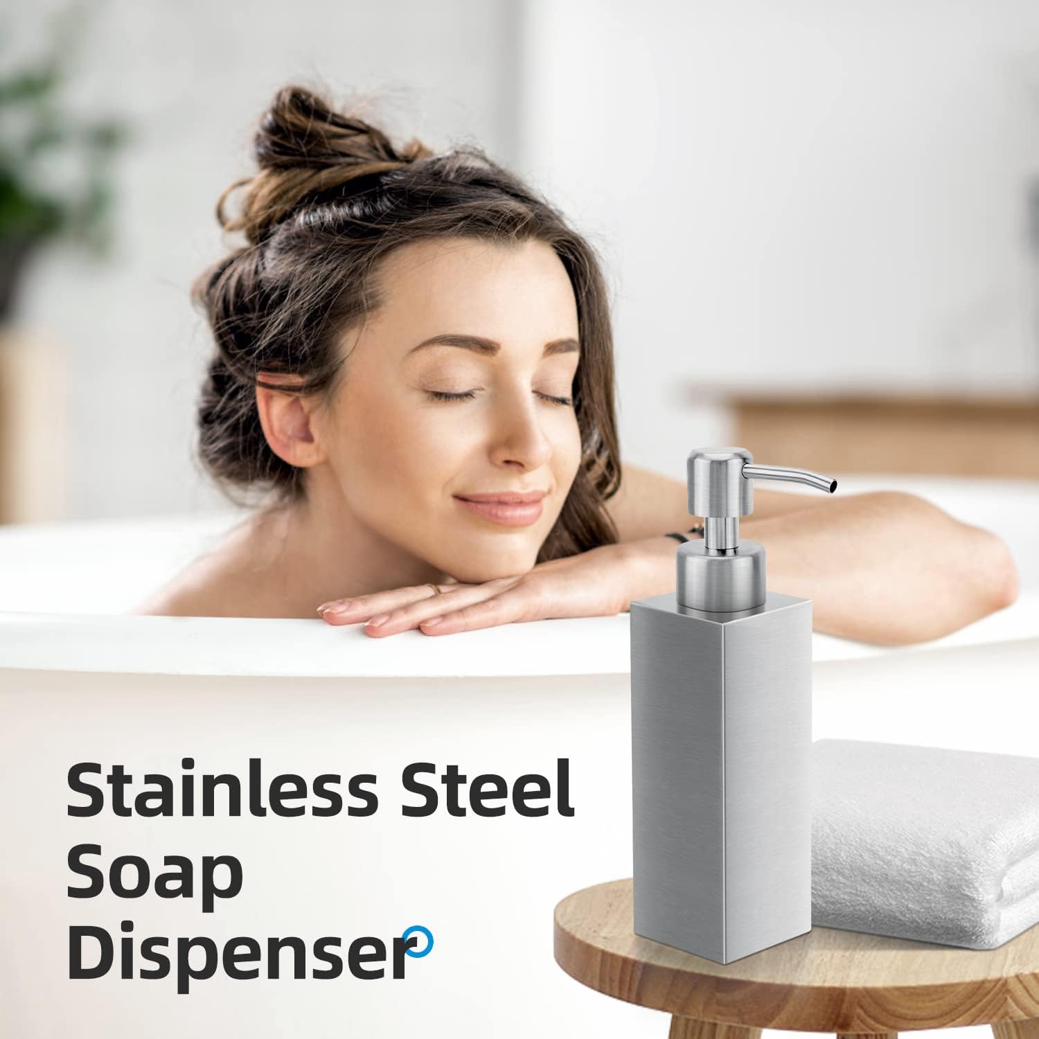 GLUBEE Soap Dispenser with Rust Proof Stainless Steel Pump Refillable for Bathroom and Kitchen Soap Dispenser for Essential Oils, Liquid, Lotions (8.5OZ / 250ML) - Image 7