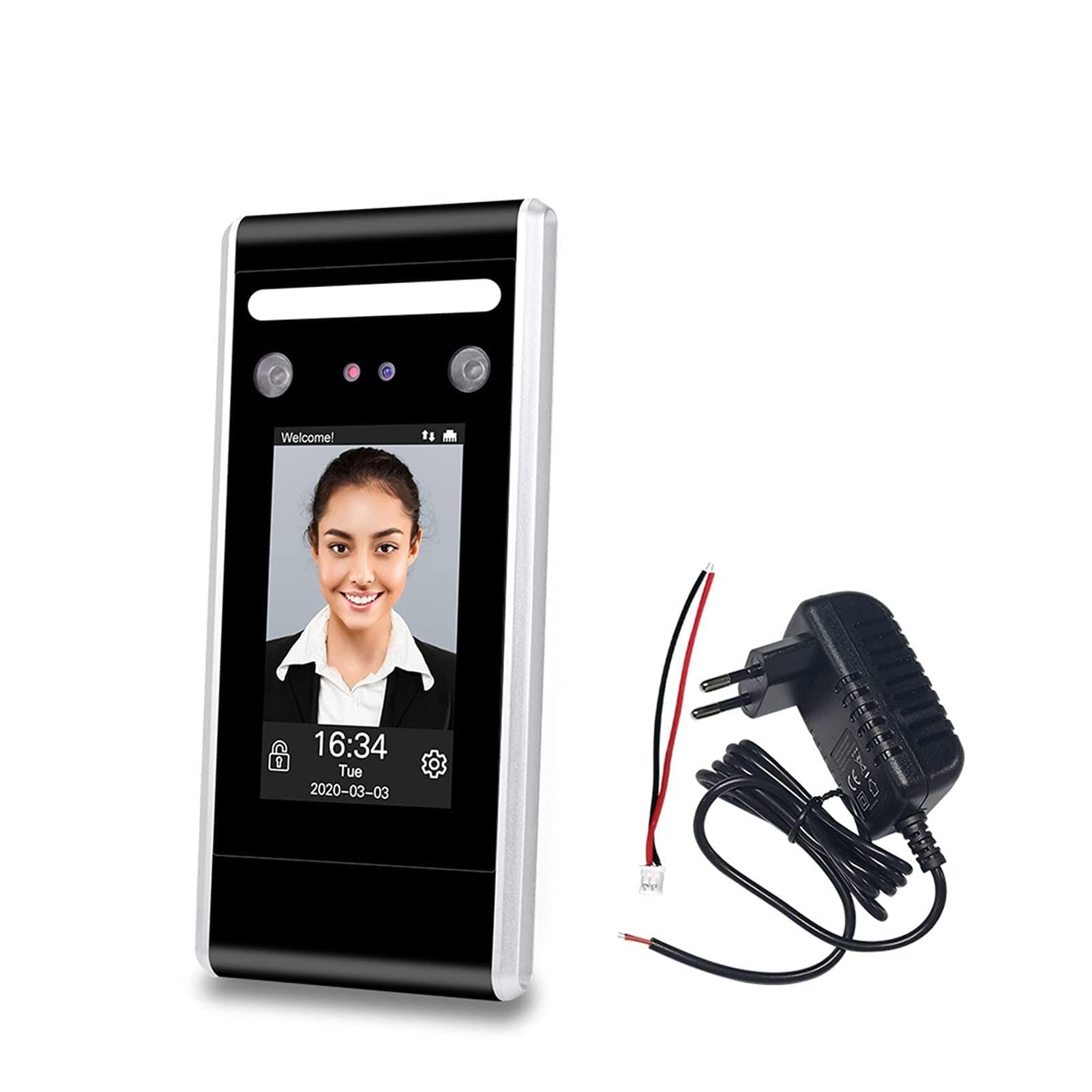 Zeiterfassung für Kleinbetriebe, Zugangskontrolle-Tastatur WiFi TCP/IP/USB Dynamic Face Biometric System Gesichtszeit Anwesenheitsmaschine ID IC(Kit 2)