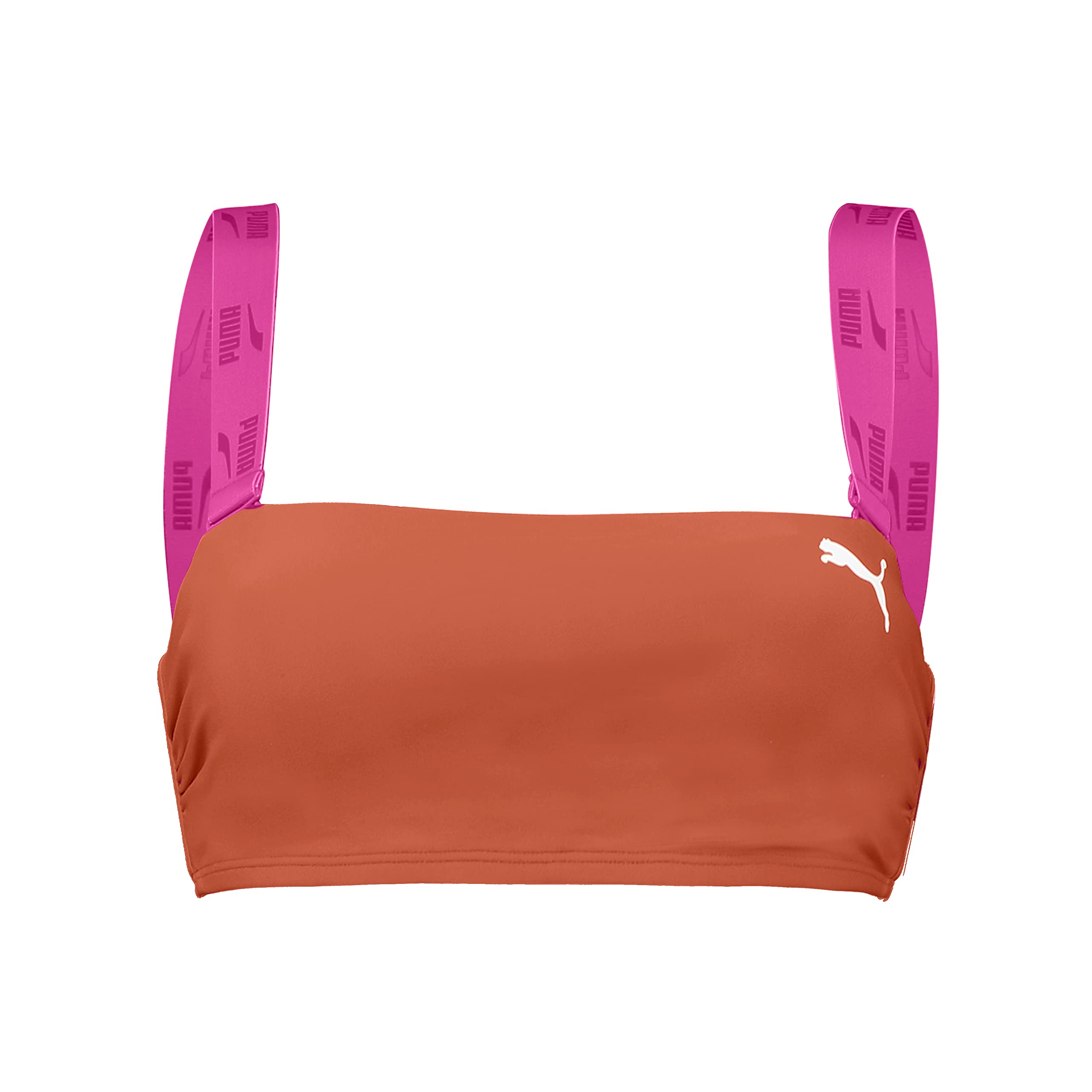 Puma Women's Swim Bandeau Bikini - Pink / Chili - 10 (S)