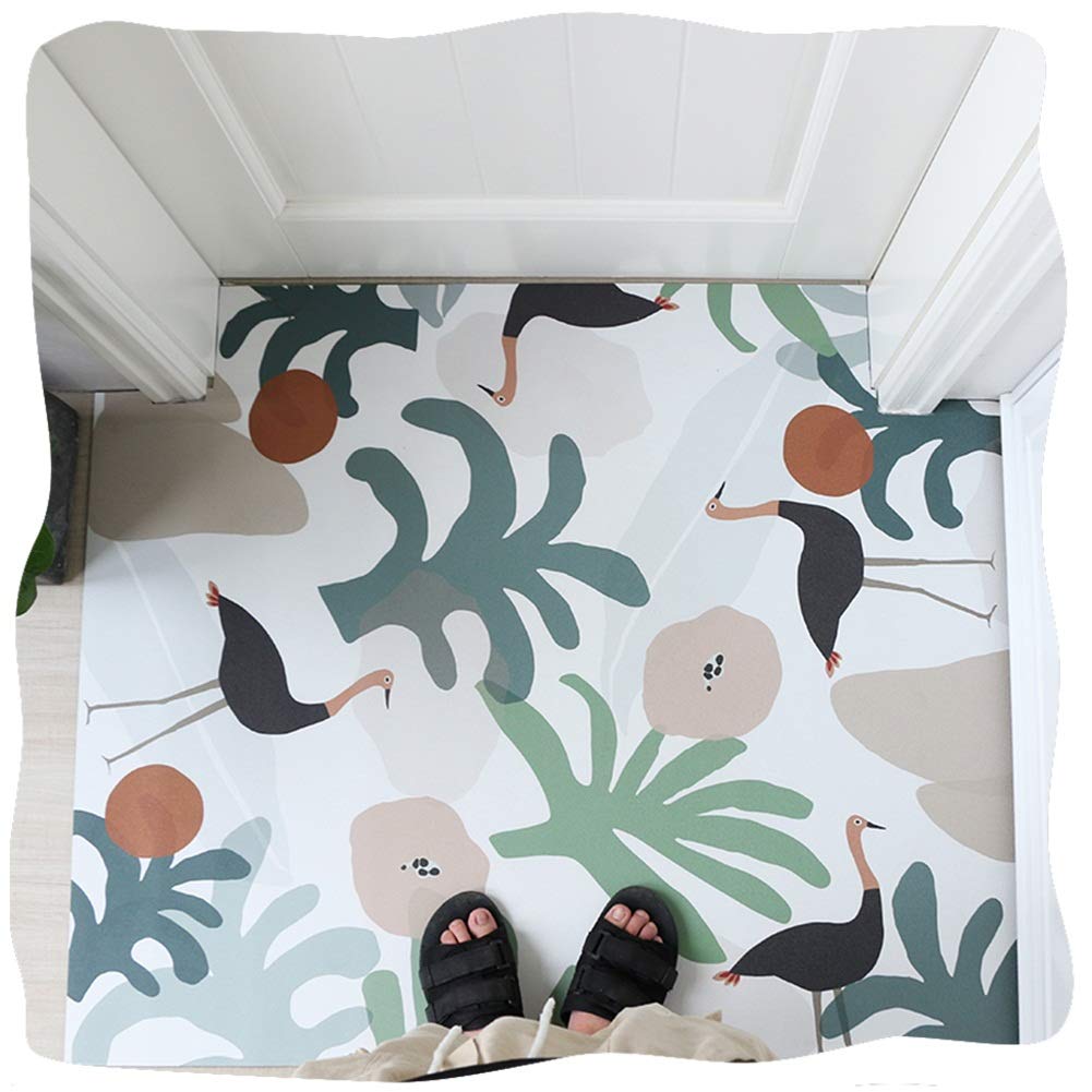 YANGJUN-Doormats Entrance Floor Mat Low-Profile PVC Non-slip Waterproof Scrubable Family Entrance Aisle Hall, Cuttable Customizable (Color : D, Size : 40c120cm)