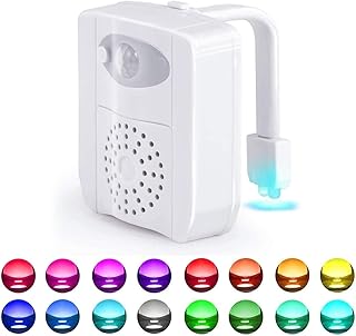 Toilet Light, Toilet Bowl Light Motion Sensor Bathroom Night Light 2 Modes with 16 Colors Changing Toilet Nightlight for B...