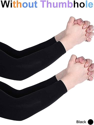 Miniatura 7 de Bememo 9 pares de mangas de protección UV, mangas de enfriamiento, fundas de brazo largas para hombres y mujeres