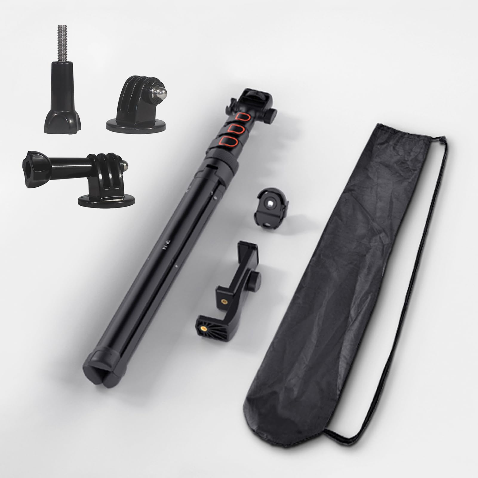 Fockety Treppiede per Telefono, Bastone Selfie Allungabile da 160 Cm in Lega di Alluminio, Treppiede per Vlogging con Telecomando Bluetooth per YouTuber Vlogger Riunioni di Famiglia in Streaming Live