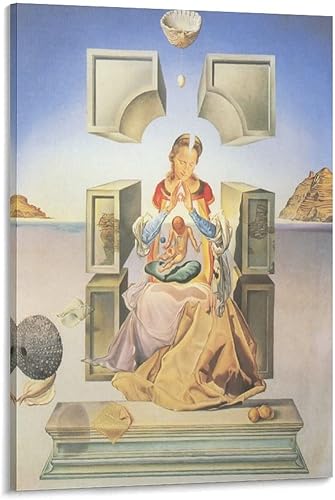 Vista 26 de 40 pinturas famosas de Dali - Salvador Dalí - El Ángelus arquitectónico del mijo - Póster artístico en lienzo y arte de pared, póster moderno
