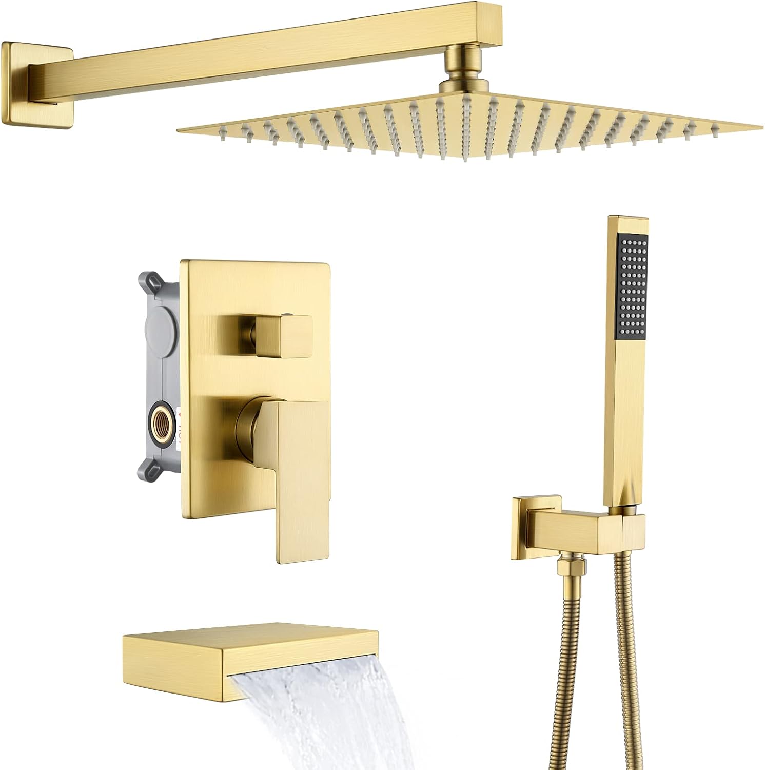 KES Shower Faucet Set Douche Shower System 10 Inches Rain Shower Heads