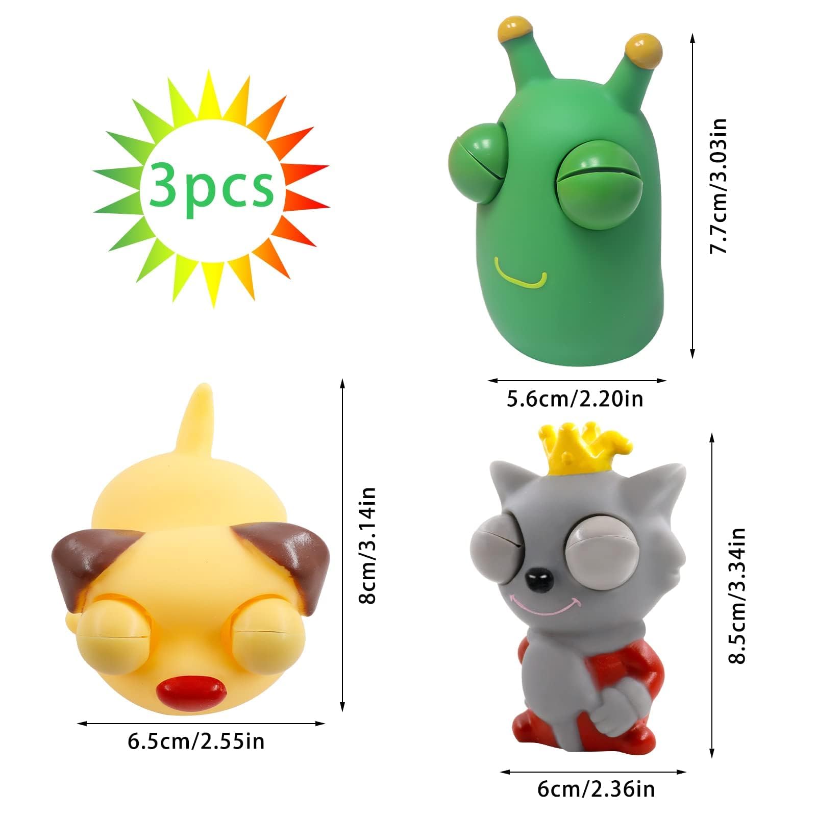Squishy Stress Spielzeug Mit Popping Eyes – Rot, Weich & Elastisch, Für Kinder Ab 3 Jahren