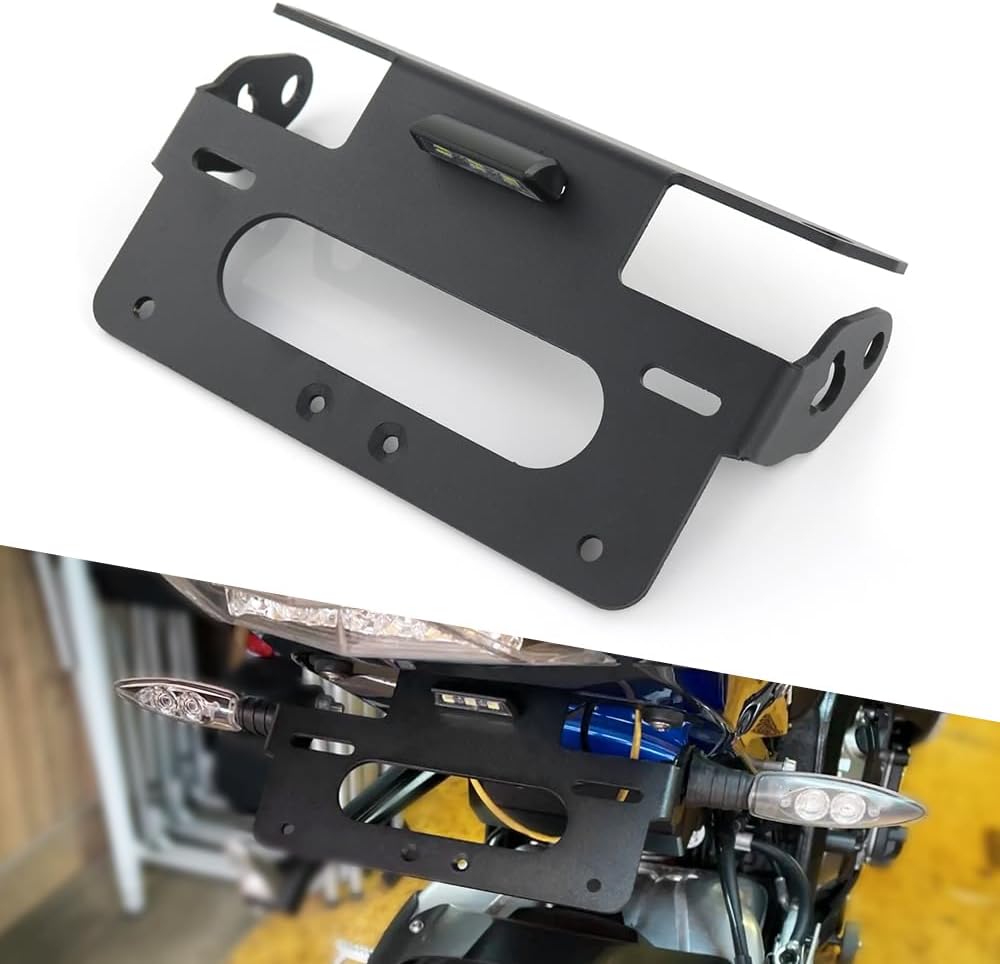 Xitomer Tail Tidy / Fender Eliminator / License Plate Holder Fit for BMW S1000RR 09-18 / S1000R 14-19, with LED License Plate Light, Compatible with OEM / Stock Blinker & Aftermarket Turn Signal