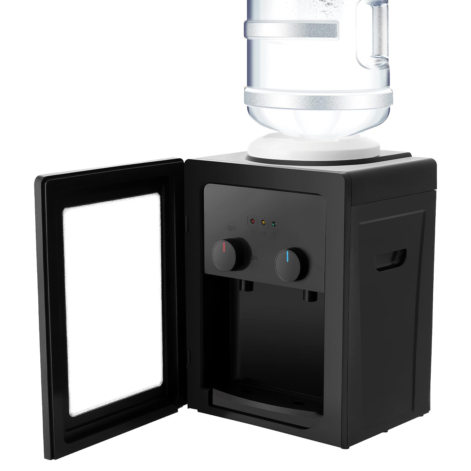 Distributore di Acqua Elettrico con Raffreddamento - per Acqua Calda/Fredda, Automatico Acqua 500W+75W, Distributore Acqua Fredda/Dispenser Acqua Calda per Ufficio e Casa