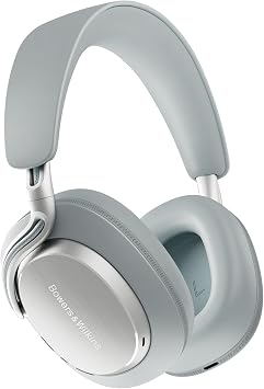 Bowers & Wilkins Px8 S2 Wireless Noise Cancelling Headphones with Bluetooth Quick Charge Function 30 Hours High Resolution Playback & Microphone - Pearl Blue