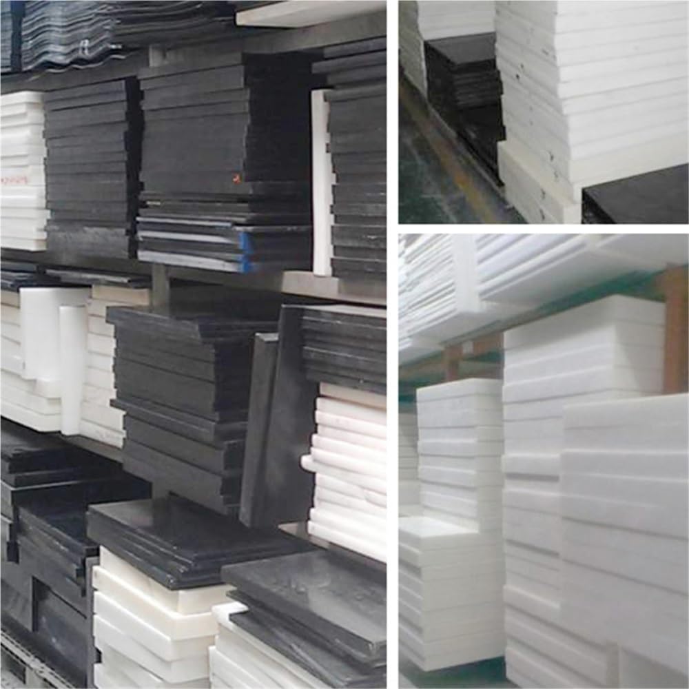 Bianco e Nero Pannello in Lamiera Di Pom, Spessore 5, 6, 8, 10 Mm, Piastra in Plastica Dura in Poliossimetilene, per Modelli Cnc Fai da Te, Materie Prime/Black/5 * 200 * 300Mm
