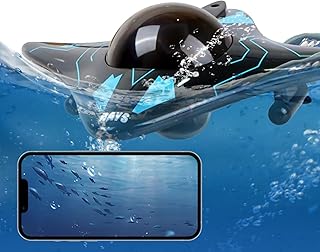 fisca RC Boot mit Kamera App Drahtlose Steuerung, 6 CH Wasserdichtes Ferngesteuertes Boot für Pools & Seen Real-Time Shoot, RC Wasserboot Spielzeug für Erwachsene Jungen Mädchen Kinder ab 8 Jahren