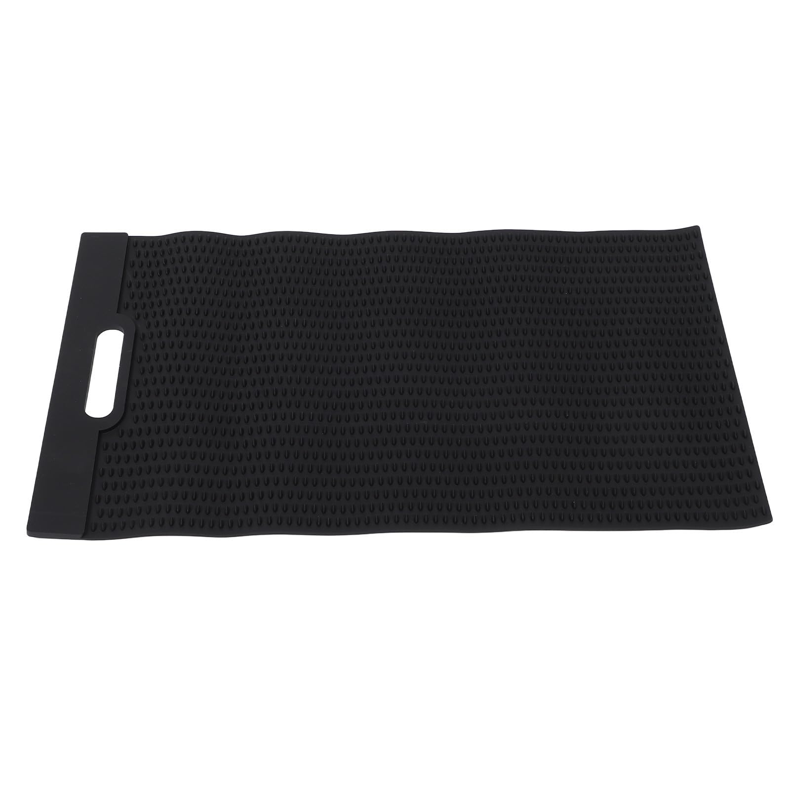 LIFKOME Schwarze PVC Fischmatte mit Antirutschfunktion, vielseitige Fischfiletunterlage, kompakte Größe, perfekt für Küche und Boot