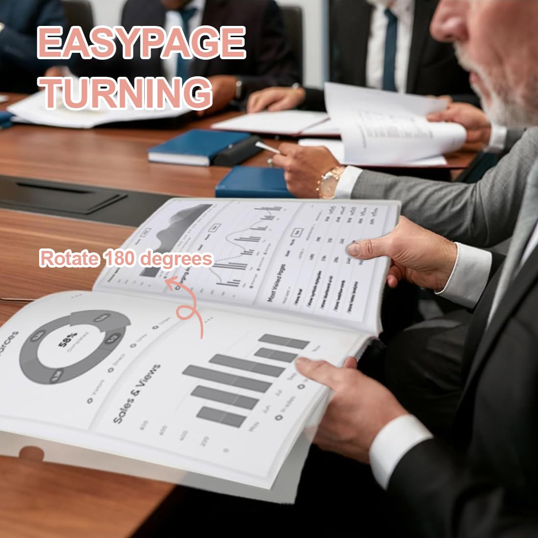 10 Chemises à Glissière Transparentes A4 - Couvertures De Rapport Plastique, Barre Coulissante, Pour Documents