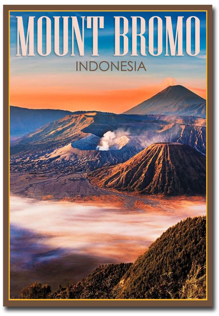 Mount Bromo, East Java, Indonesia Fridge Magnet Size 2.5" x 3.5"