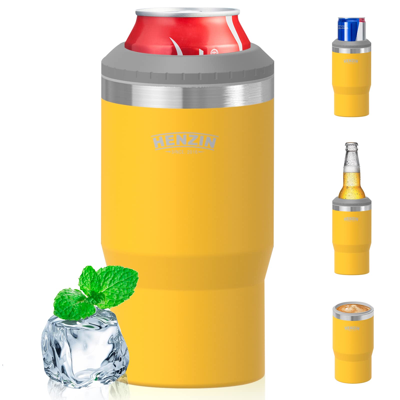 Can Cooler 12oz Sublimation Skinny Stainless Steel Vacuum Insulated Standard Cans, Skinny Cans Skinny Cans And Bottles 4 In 1 Beer Glasses