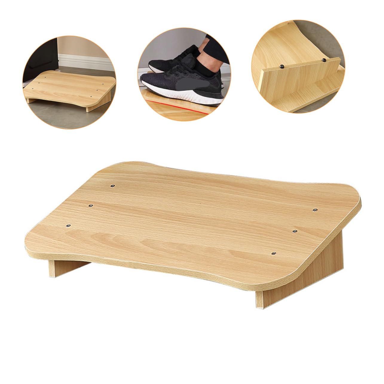 SOLUSTRE Poggiapiedi da Ufficio Poggia Piedi Pratico in Legno Portatile e Facile da Riporre per per per Casa e Ufficio