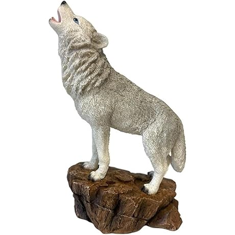 Grey Wolf Howling Figurine: Unleash the Beauty of Nature