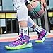 SRTAKTLT Womens Mens Basketball Shoes Breathable Fashion Athletic Sneakers Colorful Volleyball Lace Up Sport Training Shoe Purplegreen Size 7.5