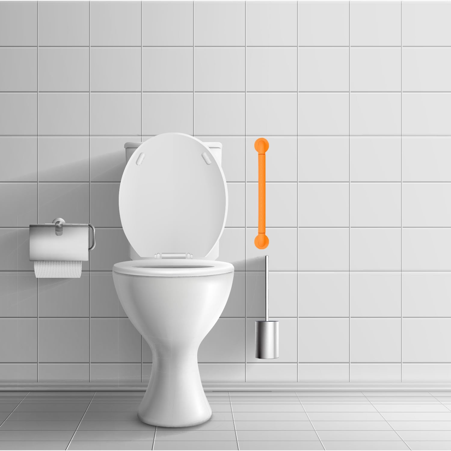 supregear Agarraderas Baño, Barra de Seguridad Antideslizante, Manija de Acero Inoxidable para Personas Mayores, Niños, Discapacitados, Ideal para Bañera, Inodoro, Cocina, Escalera, 24 in/60 cm