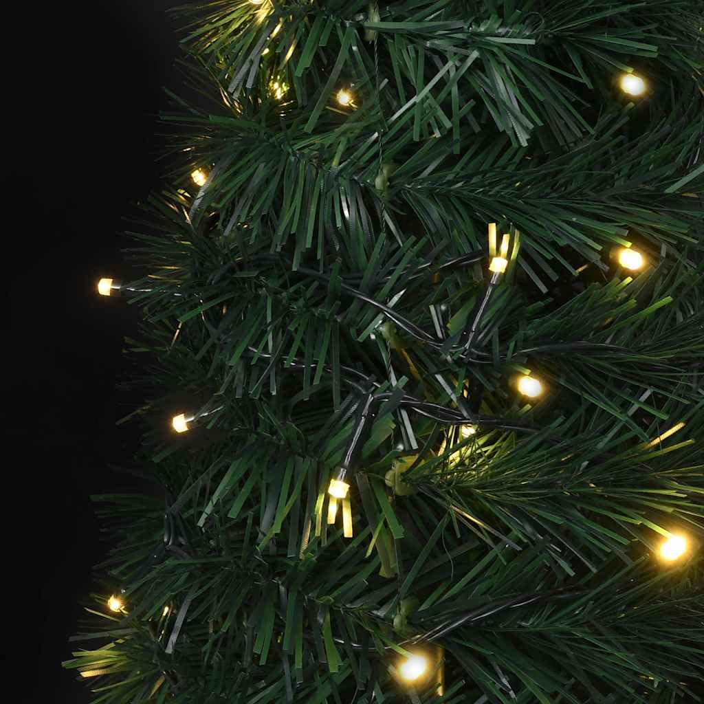vidaXL Sapin de Noël Artificiel avec Guirlandes et LED Arbre de Noël Décoration de Vacances Jardin Patio Arrière-Cour Extérieur Vert 150 cm, 321523