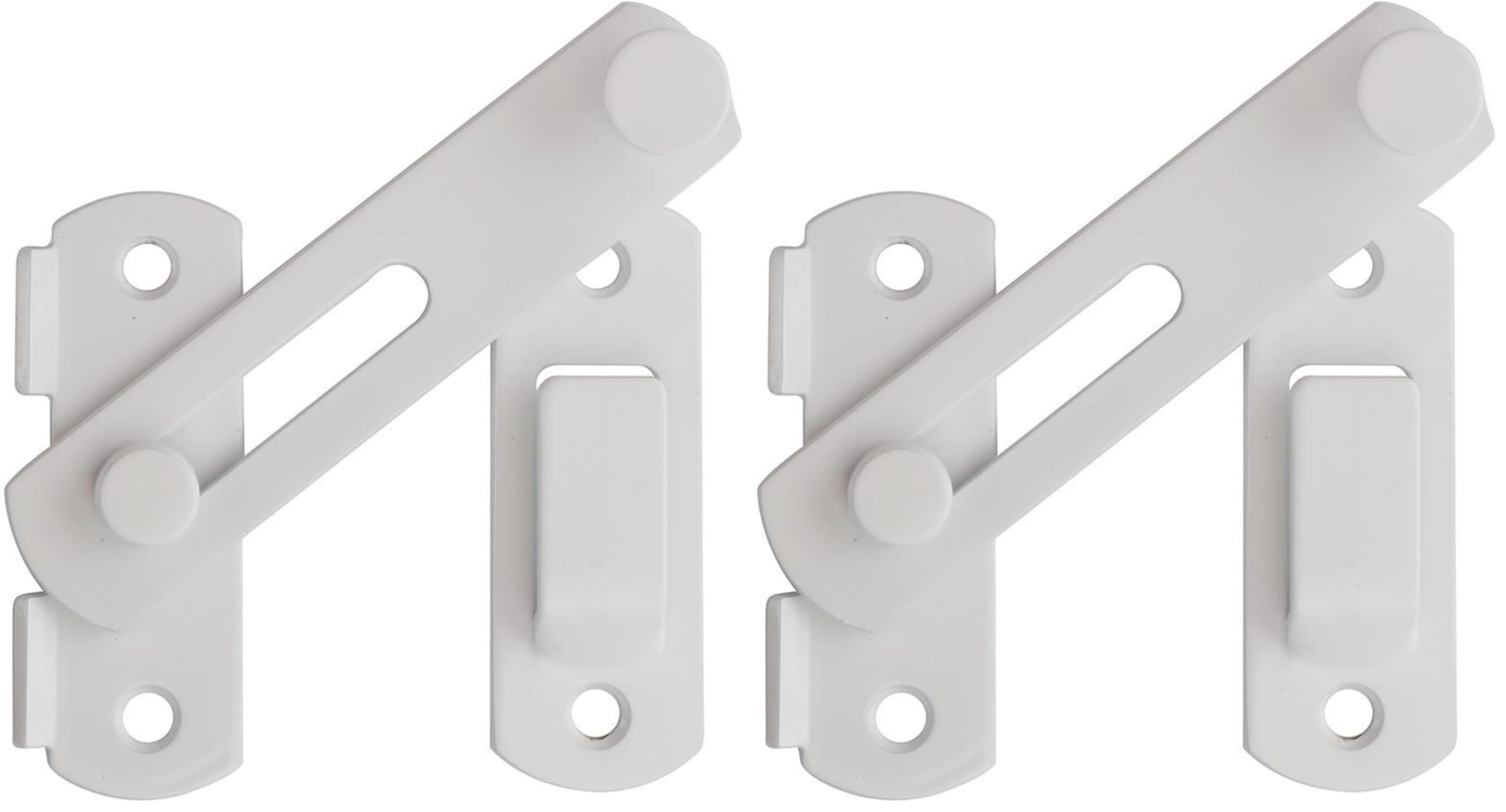 Alise 4 inch Flip Latch Gate Latches, Safety Door Lock for Barn Wood Fence Sliding French Doors,Heavy Duty SUS304 Stainless Steel Gate Hardware White Finish MS9500-W (Pack of 2)