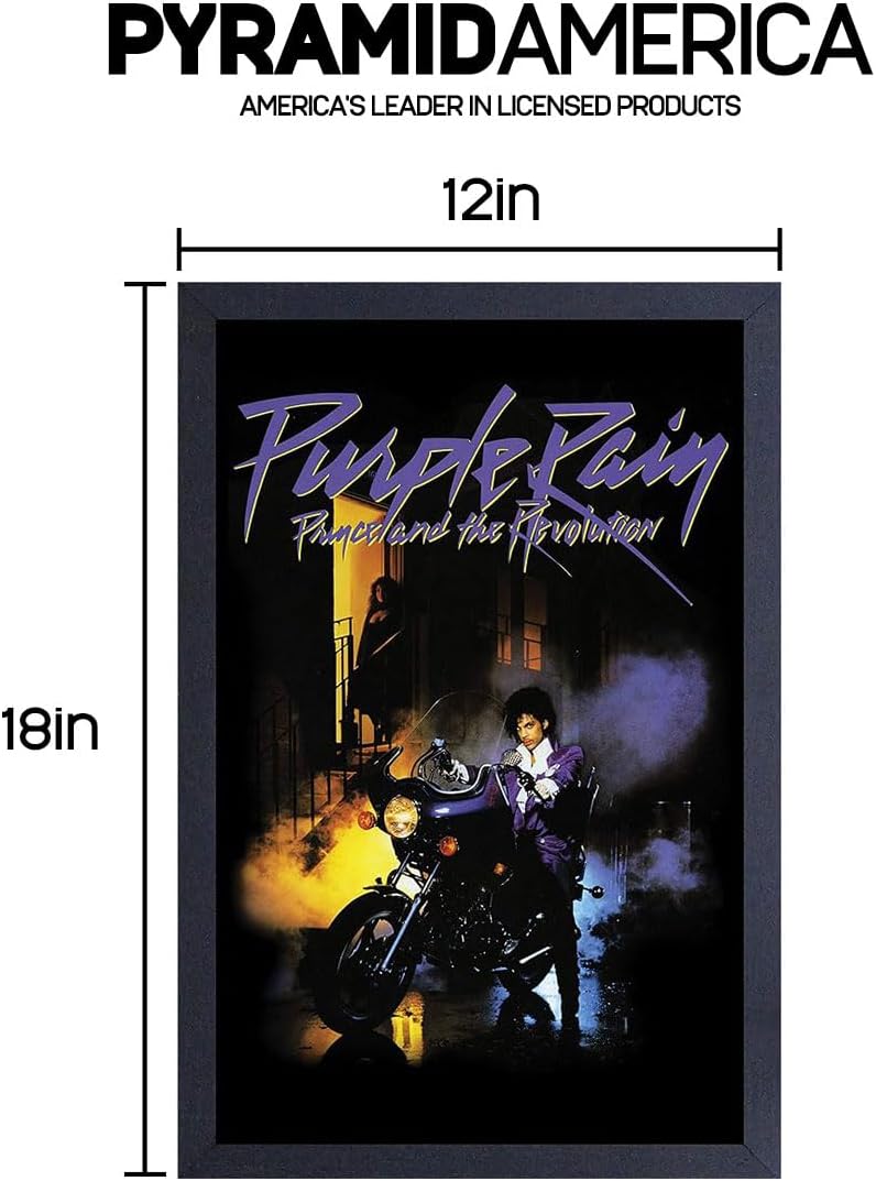 Pyramid America - Purple Rain Prince Poster - Purple Rain Princeland The Revolution - 11 x 17 Framed Wall Art, Ideal For Home Decor, Office Decor & Living Room Decor