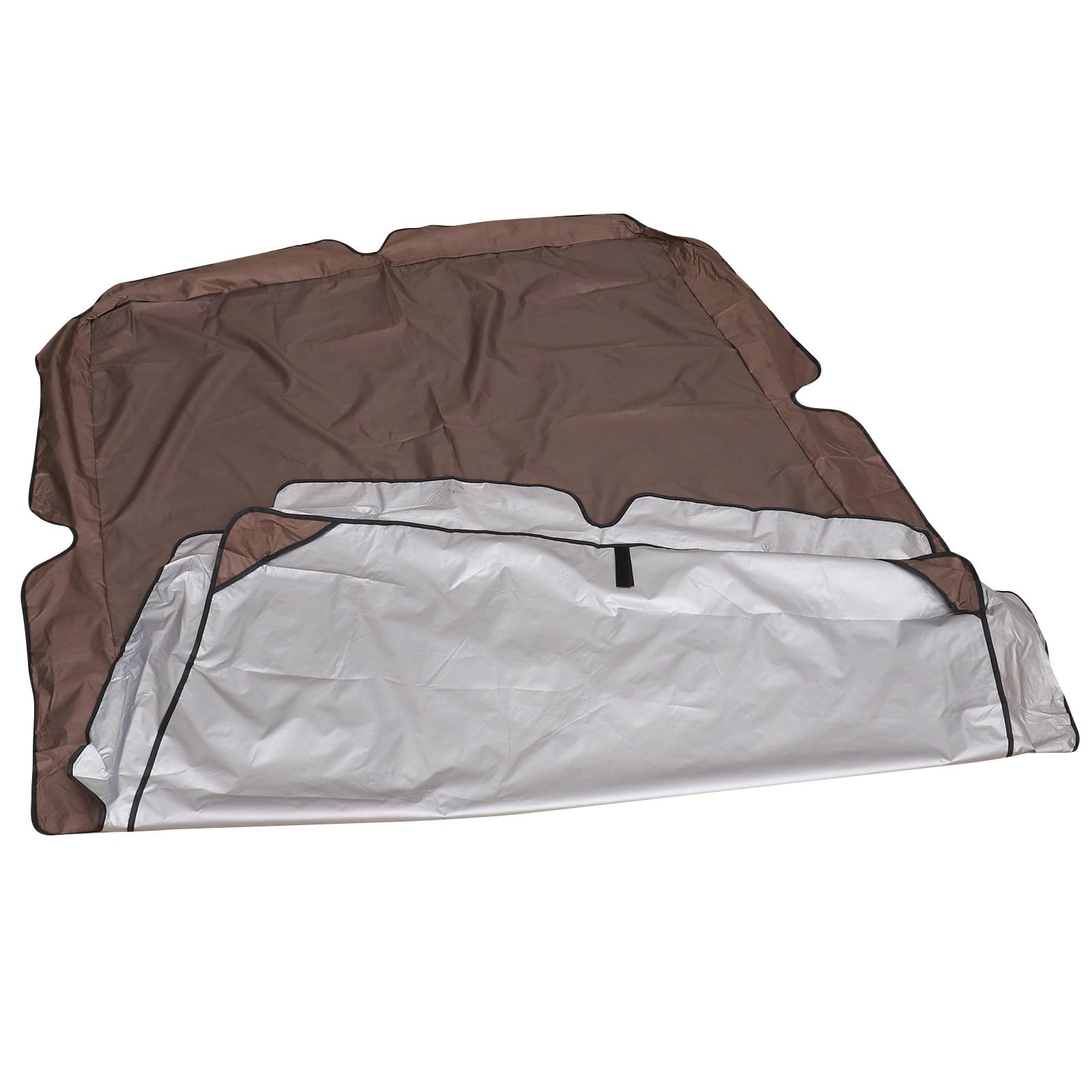 Housse de balançoire de jardin anti-UV marron pour protéger vos moments de détente en famille