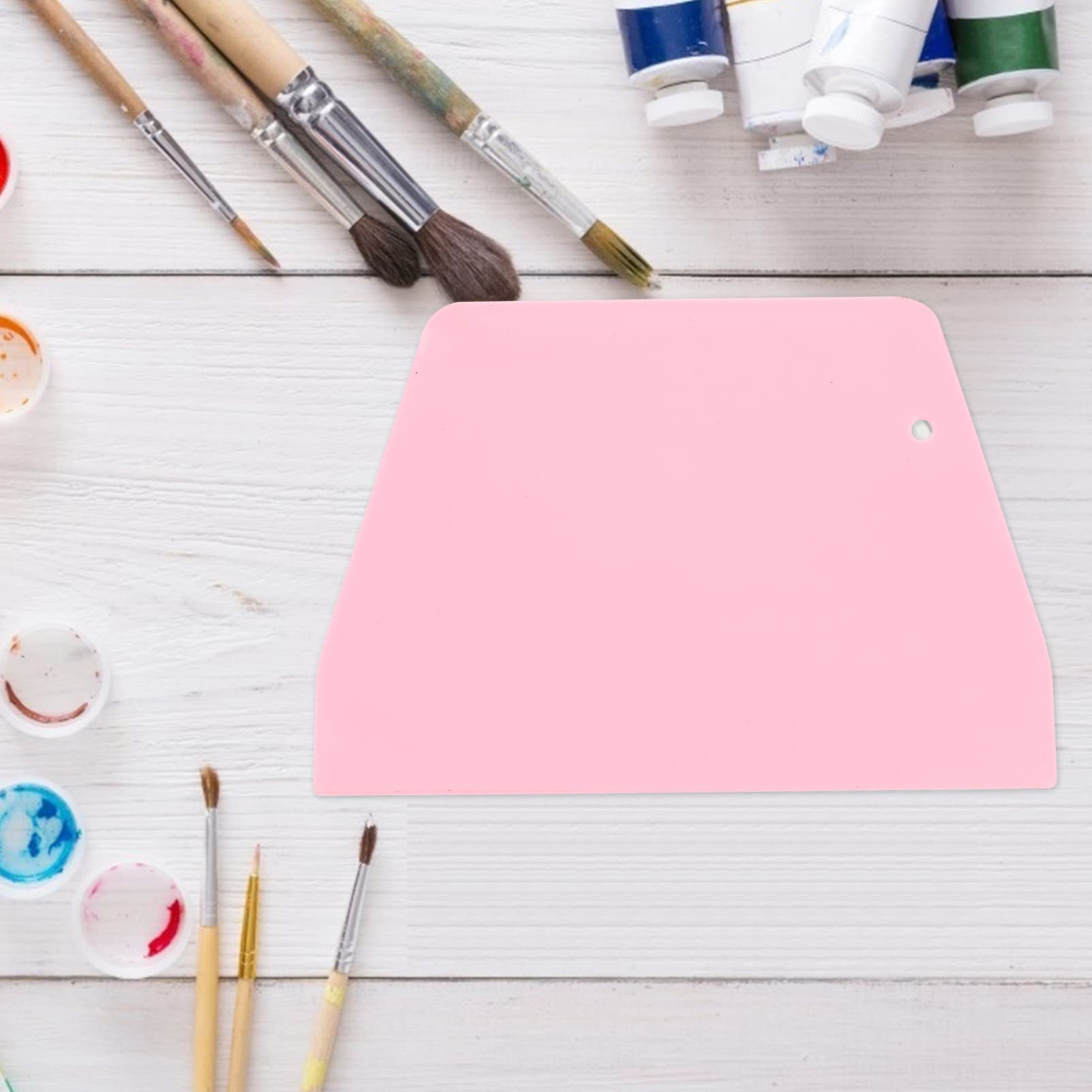 ibasenice DIY Drawing Accessories 12pcs Plastic Scrapers Multi-Purpose Spreaders for Artists