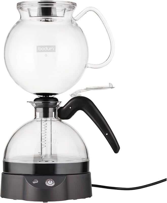 34oz ePebo Electric Vacuum Coffee Maker, BPA-Free Tritan Plastic Jug, High-Heat Borosilicate Glass Funnel w/Temperature Control