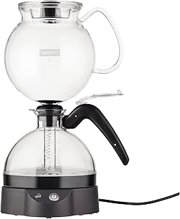 Bodum 34oz ePebo Electric Vacuum Coffee Maker, BPA-Free Tritan Plastic Jug, High-Heat Borosilicate Glass Funnel w/Temperature Control